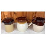 Various Brown/White Stoneware