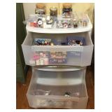Large Storage Drawers w/ Sewing Items-22x16x27