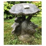 Cast Concrete Swan Birdbath