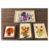 Framed Floral Needlepoint Art Assortment
