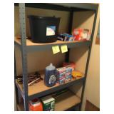 Industrial Metal Shelving Unit w/ Supplies
