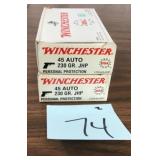 Winchester 45 Auto JHP Ammunition