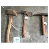 Assorted Hand Tools w/ Wood Handles