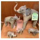 Wrapped Elephant Figurines