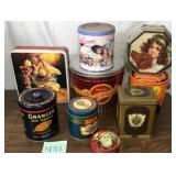 Assorted Decorative Storage Tins