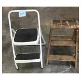 Folding Step Stool And Wooden Ladder