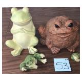 Assorted Ceramic Frog Figurines