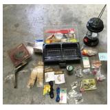 Assorted Fishing Tackle And Lantern