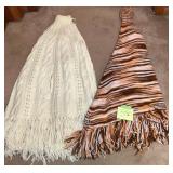 Two Knit Ponchos w/ Fringe