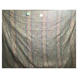 Floral Paisley Stripe Cotton Quilt 88x98