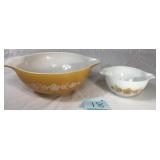 Pyrex Butterfly Gold Mixing Bowls