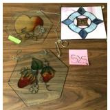 Three Stained Glass Suncatchers