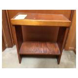 Small Wooden Open Shelf Side Table