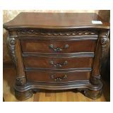 Traditional Style Wood Nightstand