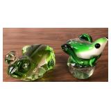 Art Glass Frog Figurines