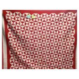 Stunning Pinwheel Pattern Quilt 96x88 In