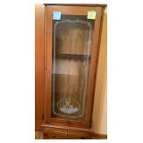 Wood Gun Cabinet Etched Deer Motif