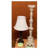 Table Lamp & Decorative Candlestick