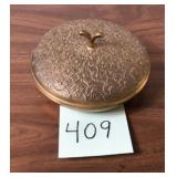 Brass Floral Trinket Dish