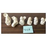 Resin Monk Musician Figurines Set