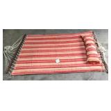 Striped Fabric Hammock w/ Pillow