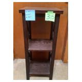 Wood Three-Tier Stand 14in x 14in x 32in