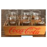 Coca-Cola Tumblers In Wooden Crate