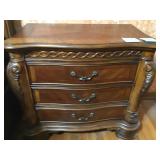 Traditional Three-Drawer Nightstand