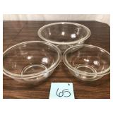 Pyrex Clear Glass Nesting Mixing Bowls
