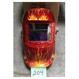 Welding Helmet Flame Graphic