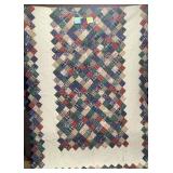 Nice Diamond Patchwork Quilt 64x87 In