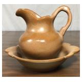 Frankoma Pottery Pitcher & Bowl Set