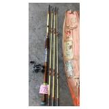 Vtg Immec Fishing Reel & Delux Rod Set