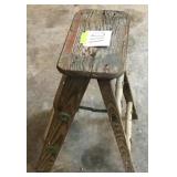 Vintage Wood Folding Step Stool