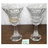 Shannon Crystal Footed Vases 14in