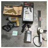 Black & Decker Drill, Craftsman Spray Gun, Trimmer