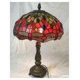 Stained Glass Dragonfly Table Lamp