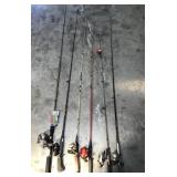 Assorted Fishing Rods And Reels