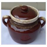 McCoy Pottery Bean Pot Brown Drip