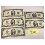 US Two Dollar Bills Mixed Series