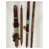 Native American Style Beaded Staffs