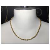 Beautiful 14K Gold Rope Chain Necklace 18in