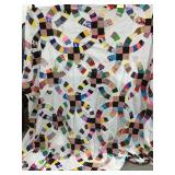 Double Wedding Ring Quilt Top 100x97