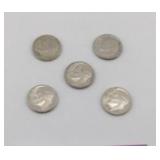 US Roosevelt 90% Silver Dimes Circulated
