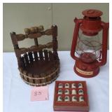 Vtg Nut Cracker, Kerosene Lantern, And Thimbles