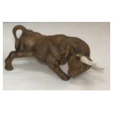 Ceramic Bull Figurine 10 In