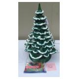 Vtg Ceramic Lighted Christmas Tree
