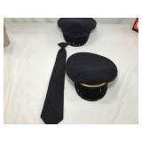 Midway Uniform Cap Co. Service Caps & Tie