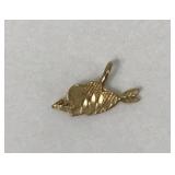 Small 14K Gold Fish Pendant