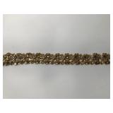 Beautiful 10K Gold Floral Link Bracelet